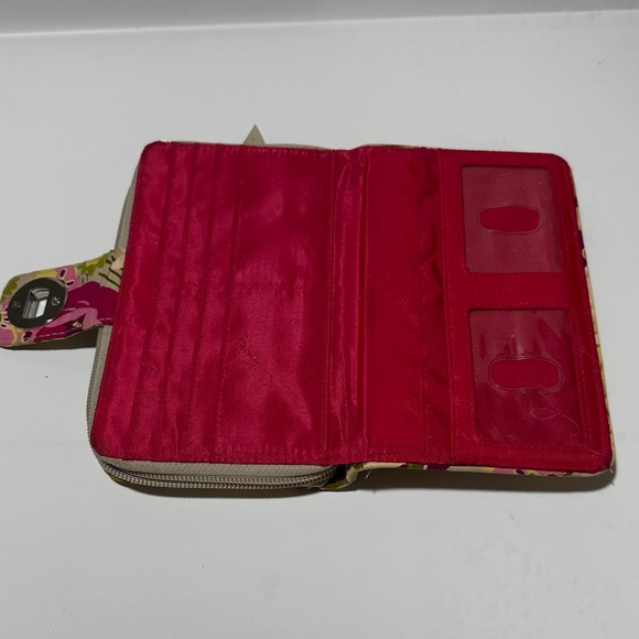 Vera Bradley Pink and Green Floral Wallet - Picture 7 of 7